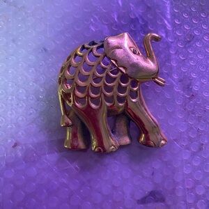 Gold Elephant Figurine